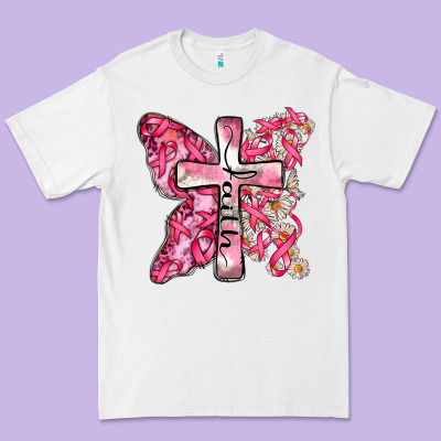 Faith Cancer Cross Premium Tee Designed By Zillion Design Studio