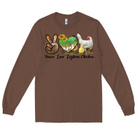 Chestnut Peace Love Leghorn Chicken Long Sleeve Tee - LillyAllenDesigns