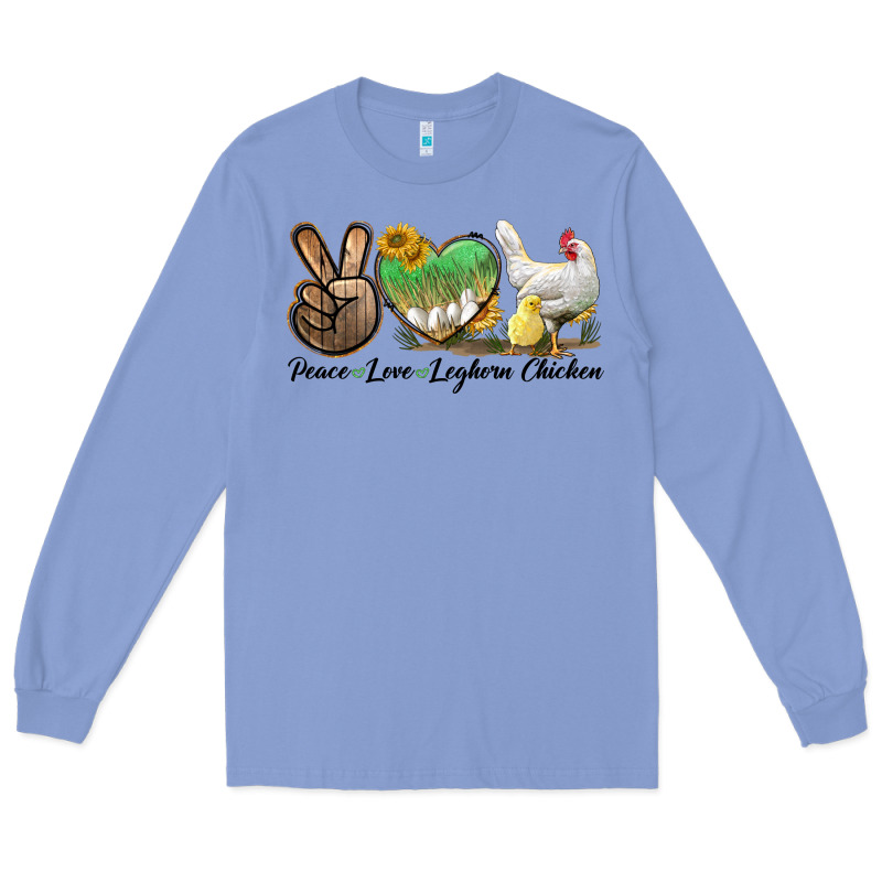 Peace Love Leghorn Chicken Long Sleeve Tee by LillyAllenDesigns | Teevron