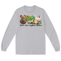 Moon Dust Peace Love Leghorn Chicken Long Sleeve Tee - LillyAllenDesigns