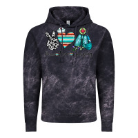 Cloud Black peace love nursing Vintage Hoodie - CowhideDigitalArt
