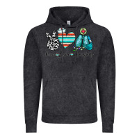 Vintage Black peace love nursing Vintage Hoodie - CowhideDigitalArt