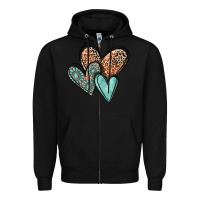 Black western love hearts Zipper Hoodie - MaliasSmallBusiness