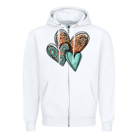White western love hearts Zipper Hoodie - MaliasSmallBusiness