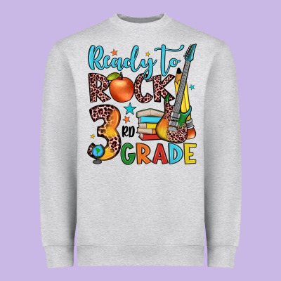 Ready To Rock 3rd Grade Heavyweight Sweatshirt Designed By Jahusdesignshop