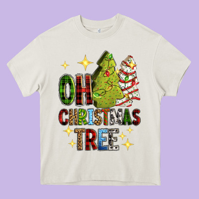 Oh Christmas Tree Christmas Cake Heavy Core Tee Designed By Ranaportraitstore