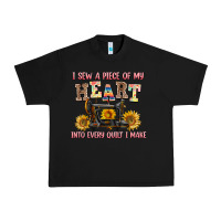 Black i sew a piece of my heart into every quilt i make Urban Heavy Tee - AdoDesignShop