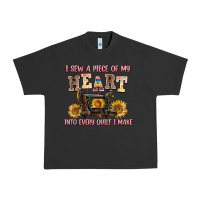Pigment Black i sew a piece of my heart into every quilt i make Urban Heavy Tee - AdoDesignShop
