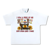 White i sew a piece of my heart into every quilt i make Urban Heavy Tee - AdoDesignShop