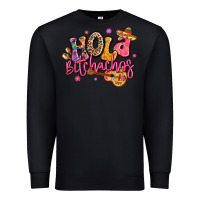 Black hola bitchachos mexico cinco de mayo Premium Sweatshirt - LillyAllenDesigns