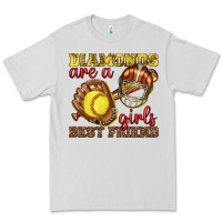 Dove Grey diamonds are a girls best friend softball Premium Tee - texasbilliewilder