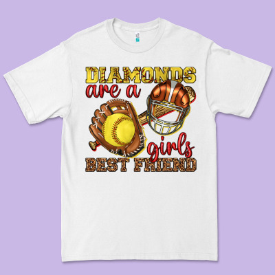 Premium Tee diamonds are a girls best friend softball