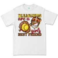 White diamonds are a girls best friend softball Premium Tee - texasbilliewilder
