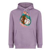 Lavender baseball and western roses teardrop  3 Heavyweight Hoodie - BundleAndBundleShop