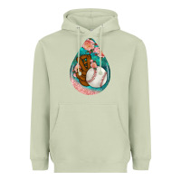 Matcha baseball and western roses teardrop  3 Heavyweight Hoodie - BundleAndBundleShop