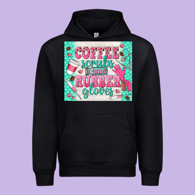 Coffee Scrubs And Rubber Gloves Urban Hoodie Designed By Tumblerdesignbyshophia