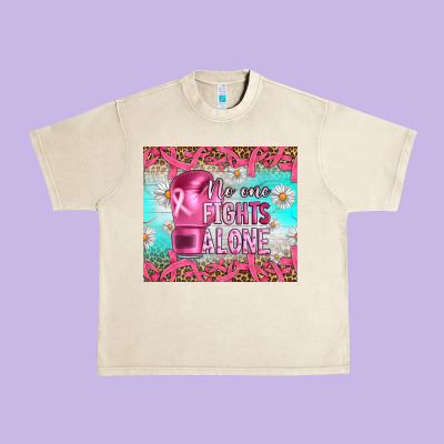 Breast Cancer  No One Fıghts Alone Tumbler Urban Heavy Tee Designed By Artiststas