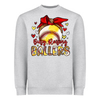 Heather Grey busy raising ballers Heavyweight Sweatshirt - Artiststas