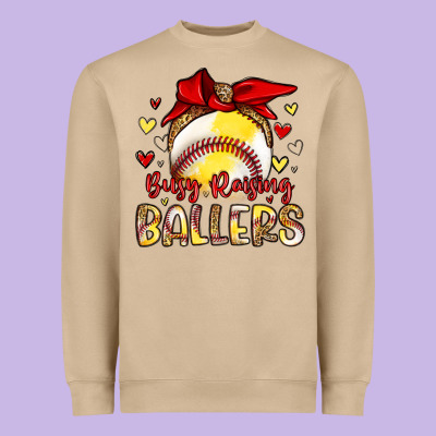 Busy Raising Ballers Heavyweight Sweatshirt Designed By Artiststas