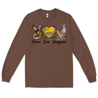 Chestnut Peace Love Kangaroo Long Sleeve Tee - LillyAllenDesigns