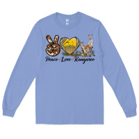 Colony Blue Peace Love Kangaroo Long Sleeve Tee - LillyAllenDesigns