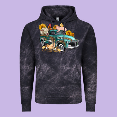 Western Farm Truck Coop Animals Farm Animals Vintage Hoodie Designed By Fadigitalartstudio
