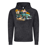 Vintage Black western farm truck coop animals farm animals Vintage Hoodie - FaDigitalArtStudio
