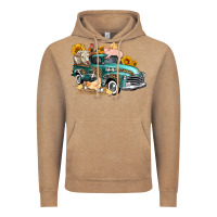 Vintage Coffee western farm truck coop animals farm animals Vintage Hoodie - FaDigitalArtStudio