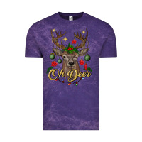 Cloud Purple oh deer Christmas Vintage Tee - BundleAndBundleShop