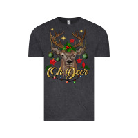 Vintage Black oh deer Christmas Vintage Tee - BundleAndBundleShop