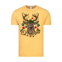 Vintage Mustard oh deer Christmas Vintage Tee - BundleAndBundleShop