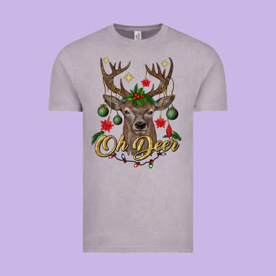 Oh Deer Christmas Vintage Tee Designed By Bundleandbundleshop