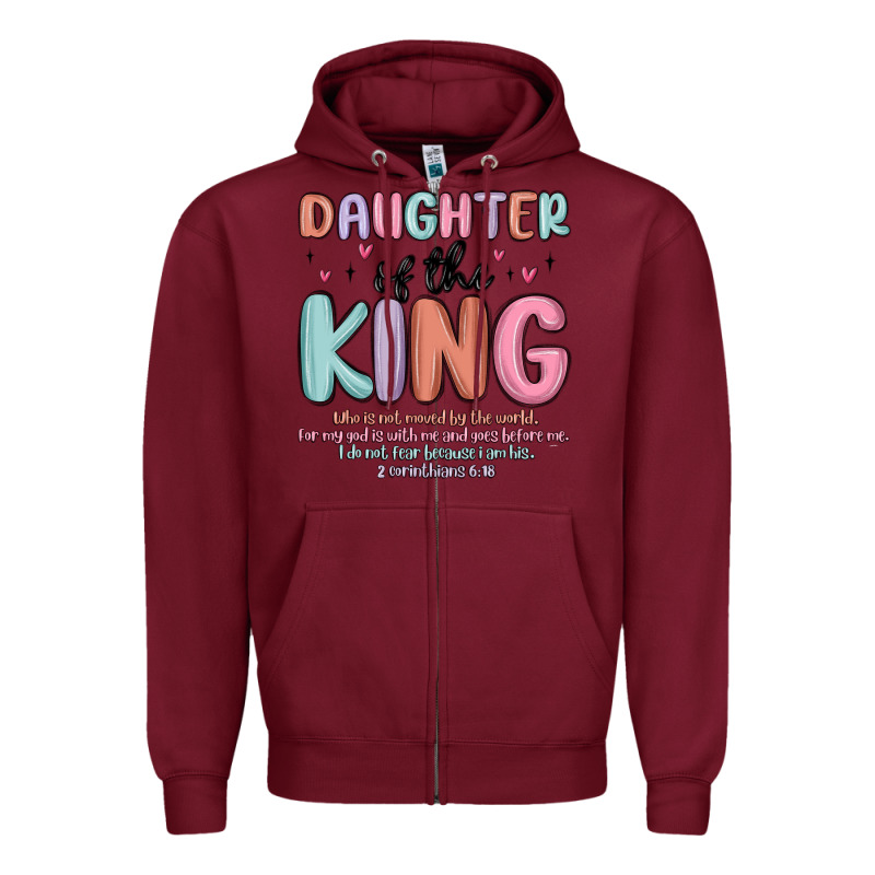 Daughter Of The King Zipper Hoodie by MaliasSmallBusiness | Teevron