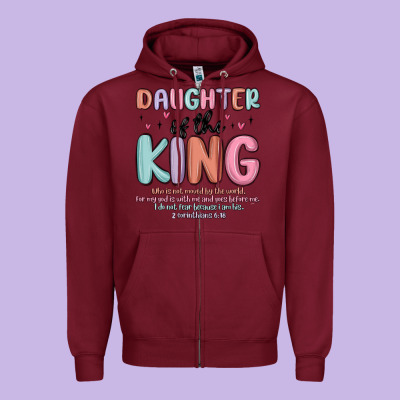 Daughter Of The King Zipper Hoodie Designed By Maliassmallbusiness