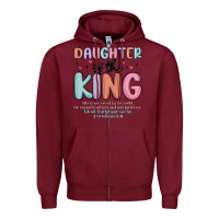Burgundy daughter of the king Zipper Hoodie - MaliasSmallBusiness