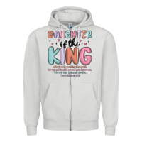Dove Grey daughter of the king Zipper Hoodie - MaliasSmallBusiness