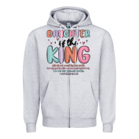 Heather Grey daughter of the king Zipper Hoodie - MaliasSmallBusiness