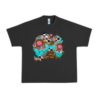 Pigment Black race sunflower patches Urban Heavy Tee - AdoDesignShop