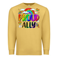 Antique Gold proud ally Premium Sweatshirt - LillyAllenDesigns