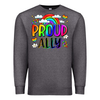 Charcoal Heather proud ally Premium Sweatshirt - LillyAllenDesigns