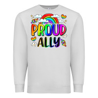 Dove Grey proud ally Premium Sweatshirt - LillyAllenDesigns
