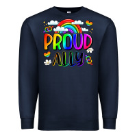 Navy proud ally Premium Sweatshirt - LillyAllenDesigns