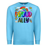Ocean Blue proud ally Premium Sweatshirt - LillyAllenDesigns