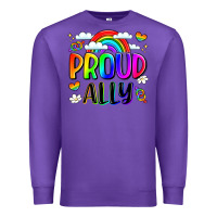Purple proud ally Premium Sweatshirt - LillyAllenDesigns