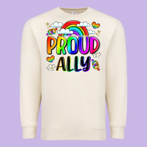 Proud Ally Premium Sweatshirt Designed By Lillyallendesigns