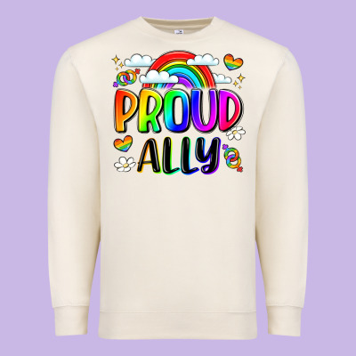 Proud Ally Premium Sweatshirt Designed By Lillyallendesigns