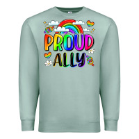 Seafoam proud ally Premium Sweatshirt - LillyAllenDesigns
