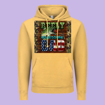 Reely Awesome Dad Vintage Hoodie Designed By Hra Design Shop