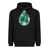 Black baseball and western roses teardrop  5 Heavyweight Hoodie - BundleAndBundleShop