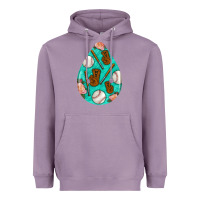Lavender baseball and western roses teardrop  5 Heavyweight Hoodie - BundleAndBundleShop